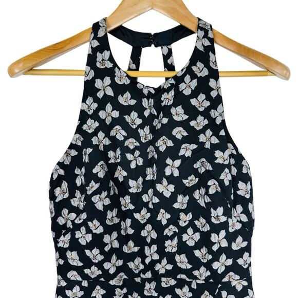 ML Monique Lhuillier Sleeveless Floral High Neck Gown Black Women's Size 10 - Picture 3 of 16